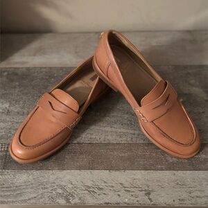 SAM EDELMAN WOMENS BIRCH LEATHER PENNY LOAFER SIZE 5